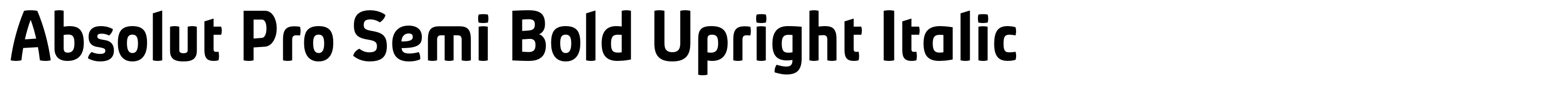 Absolut Pro Semi Bold Upright Italic